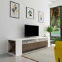 Hanah Home Soporte de TV Nogal y Blanco